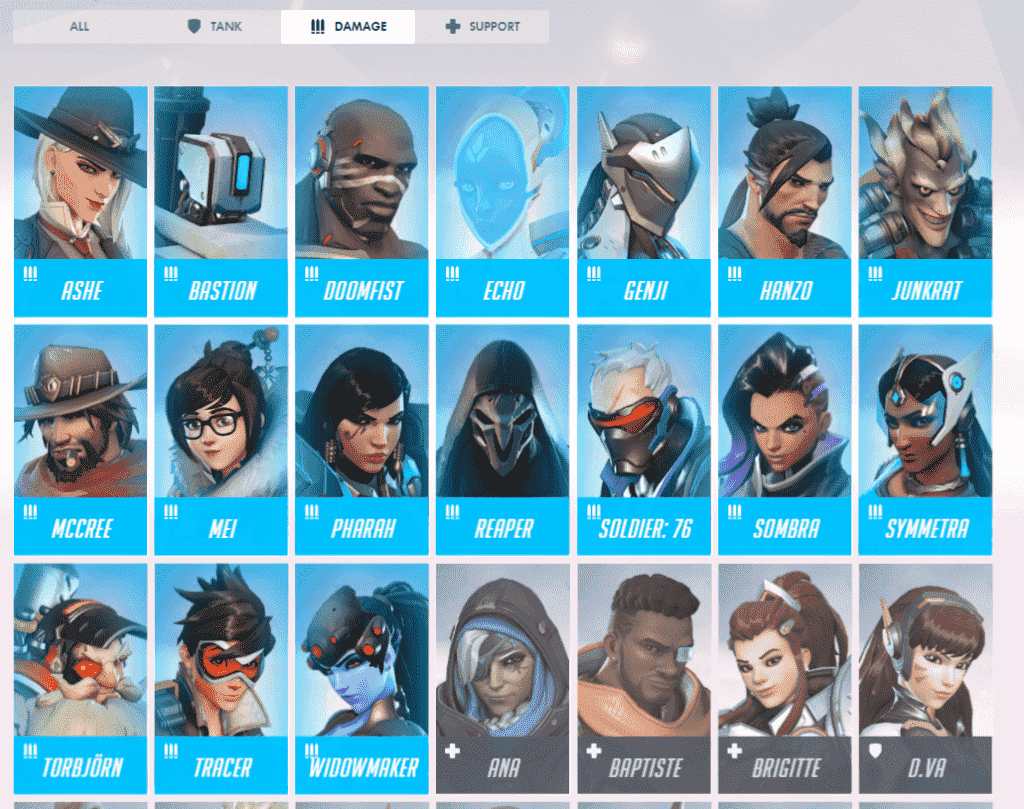 all DPS from overwatch